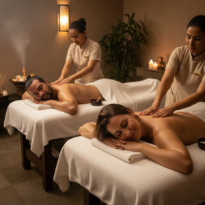 Uma massagem relaxante